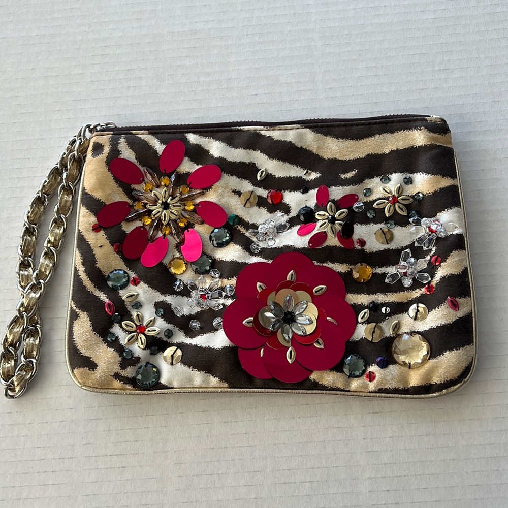 Express Zebra Sequin Mini Bag/Clutch